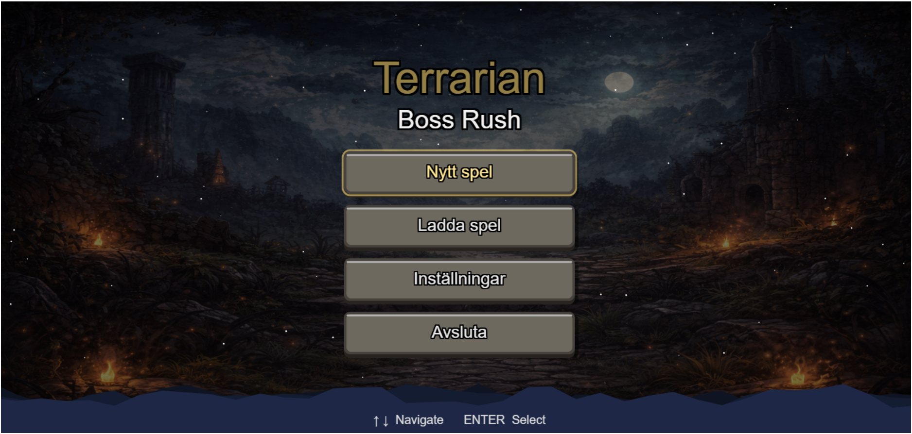Terrarian Boss Rush — game main menu screenshot